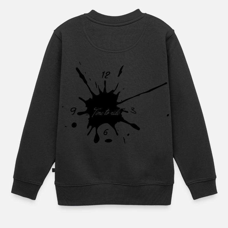 Time to ride - Kids Premium Organic Sweatshirt - black