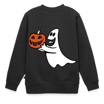 fantôme - Sweat Premium enfant bio - noir - Dos - AI Model Kid Female (0cm)