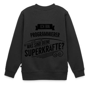 Programmierer - Kinder Premium Organic Sweatshirt - Schwarz - Hinten - AI Model Kid Female (0cm)