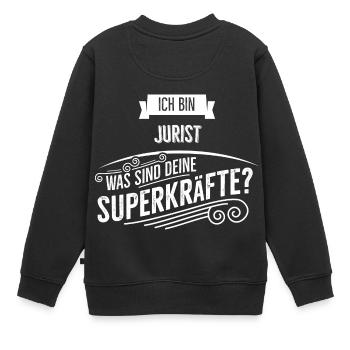 Jurist - Kinder Premium Organic Sweatshirt - Schwarz - Hinten - AI Model Kid Female (0cm)