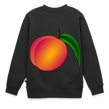 apricots aprikose veggie gemuese fruits7 - Kinder Premium Organic Sweatshirt - Schwarz - Hinten - AI Model Kid Female (0cm)