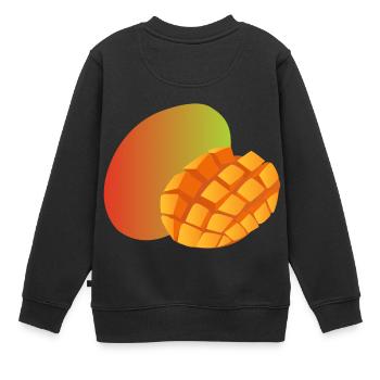 mango veggie gemuese fruits8 - Kinder Premium Organic Sweatshirt - Schwarz - Hinten - AI Model Kid Female (0cm)