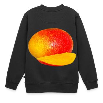 mango veggie gemuese fruits18 - Kinder Premium Organic Sweatshirt - Schwarz - Hinten - AI Model Kid Female (0cm)