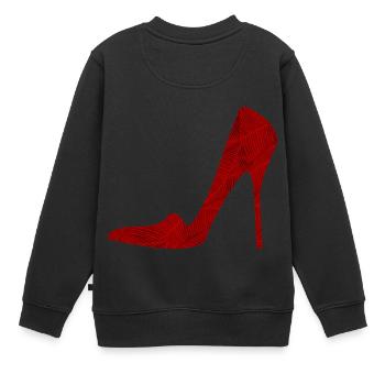 talons hauts rouges / chaussures / Parti / Date / cadeau - Sweat Premium enfant bio - noir - Dos - AI Model Kid Female (0cm)