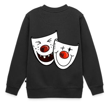 masques de carnaval drôles - masque - Venise - Sweat Premium enfant bio - noir - Dos - AI Model Kid Female (0cm)