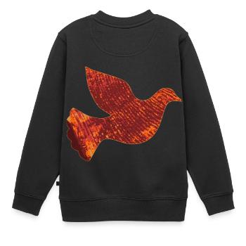 Rote Taube - Kinder Premium Organic Sweatshirt - Schwarz - Hinten - AI Model Kid Female (0cm)