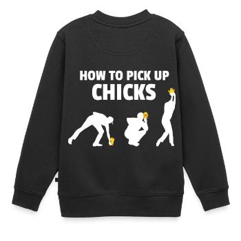 Lustige Bilder Sprüche Spruch witzig Geschenk - Kinder Premium Organic Sweatshirt - Schwarz - Hinten - AI Model Kid Female (0cm)