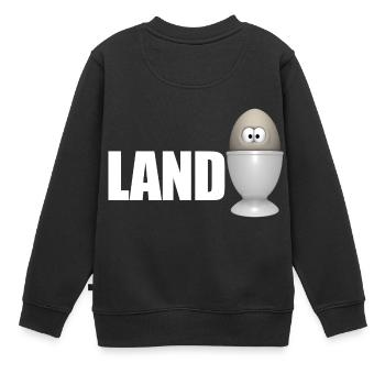 Landei - Kinder Premium Organic Sweatshirt - Schwarz - Hinten - AI Model Kid Female (0cm)