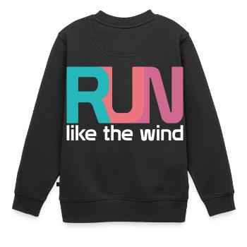 RUN - Sweat Premium enfant bio - noir - Dos - AI Model Kid Female (0cm)