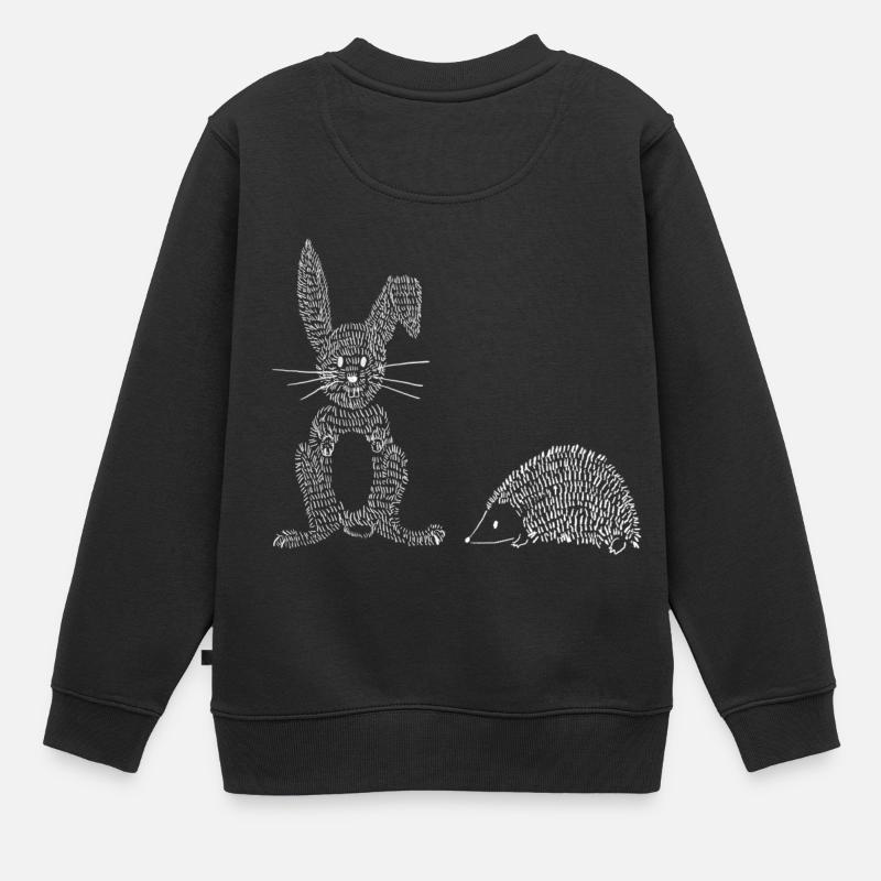 Lapin & Hérisson - Sweat Premium enfant bio - noir