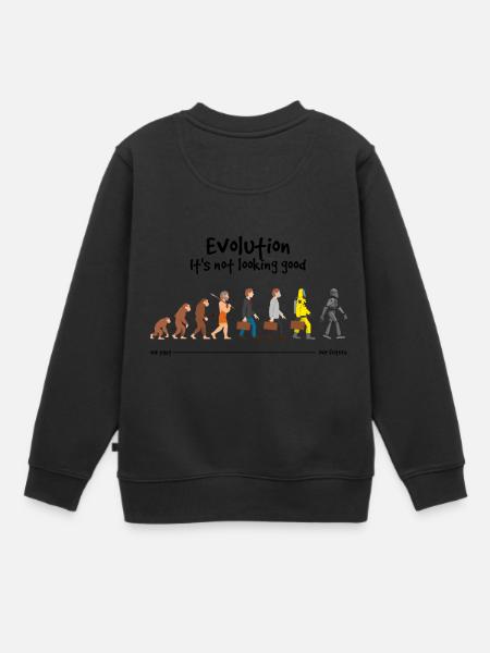 Evolution Es sieht nicht gut aus - Kinder Premium Organic Sweatshirt - Schwarz