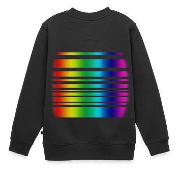 Regenbogen - Kinder Premium Organic Sweatshirt - Schwarz - Hinten - AI Model Kid Female (0cm)