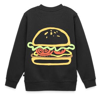kaese cheese pizza sandwich maus mouse food58 - Kinder Premium Organic Sweatshirt - Schwarz - Hinten - AI Model Kid Female (0cm)
