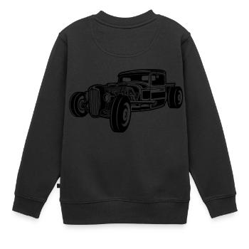 Hot Rod / Rad Rod 06_schwarz - Kinder Premium Organic Sweatshirt - Schwarz - Hinten - AI Model Kid Female (0cm)