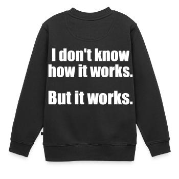 Les programmeurs, logiciels, informatique, développeur - Sweat Premium enfant bio - noir - Dos - AI Model Kid Female (0cm)