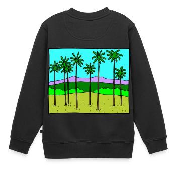 strauecher buesche shrubbery garten garden plants1 - Kinder Premium Organic Sweatshirt - Schwarz - Hinten - AI Model Kid Female (0cm)