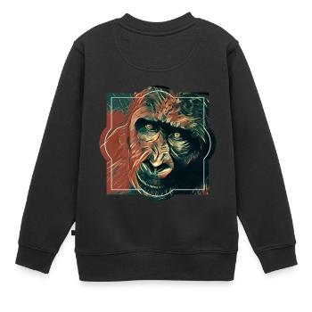 Cheeta Singe , le singe en toi. - Sweat Premium enfant bio - noir - Dos - AI Model Kid Female (0cm)