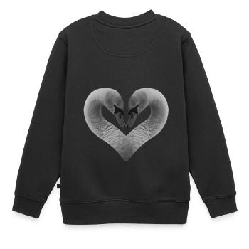 Un coeur pour les animaux - Sweat Premium enfant bio - noir - Dos - AI Model Kid Female (0cm)