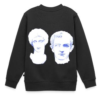 Amour éternel - amoureux pour toujours en marbre - Sweat Premium enfant bio - noir - Dos - AI Model Kid Female (0cm)