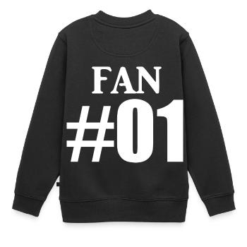 Fan n° 1 - Sweat Premium enfant bio - noir - Dos - AI Model Kid Female (0cm)