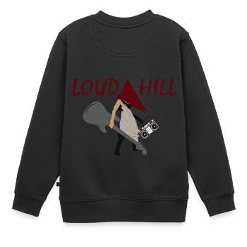 Idée de cadeau Monster Loud Hill Pyramide tête - Sweat Premium enfant bio - noir - Dos - AI Model Kid Female (0cm)