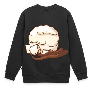 Vanille Eis Speiseeis Eiskrem Eiscreme Kugeleis - Kinder Premium Organic Sweatshirt - Schwarz - Hinten - AI Model Kid Female (0cm)
