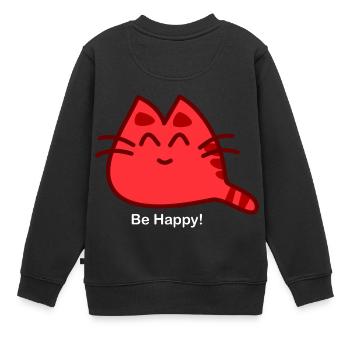 Sois heureux! - Sweat Premium enfant bio - noir - Dos - AI Model Kid Female (0cm)