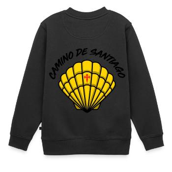 Camino de Santiago - Sweat Premium enfant bio - noir - Dos - AI Model Kid Female (0cm)