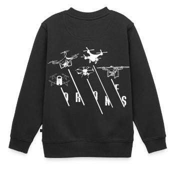 Drohne - Kinder Premium Organic Sweatshirt - Schwarz - Hinten - AI Model Kid Female (0cm)