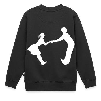 Danse danse couple musique danse musique - Sweat Premium enfant bio - noir - Dos - AI Model Kid Female (0cm)