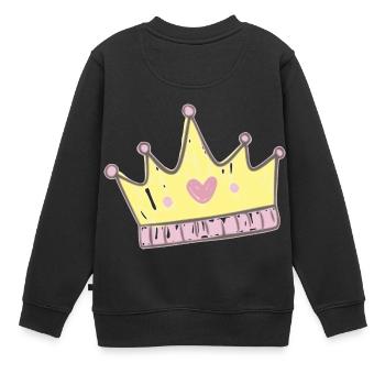 Princesse - Sweat Premium enfant bio - noir - Dos - AI Model Kid Female (0cm)