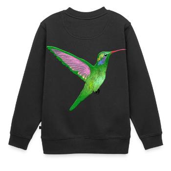 colibri - Sweat Premium enfant bio - noir - Dos - AI Model Kid Female (0cm)