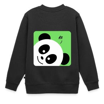 Animal panda - Tierischer Panda - Kinder Premium Organic Sweatshirt - Schwarz - Hinten - AI Model Kid Female (0cm)