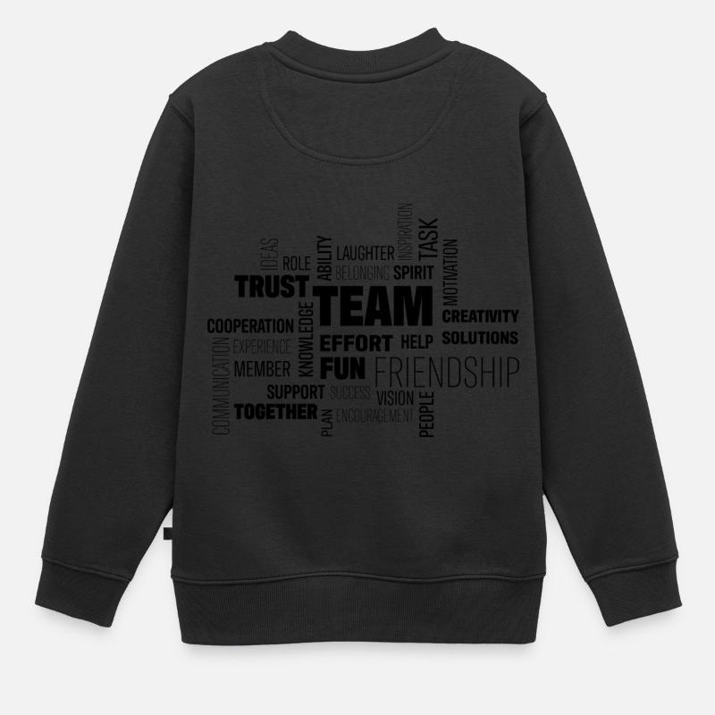 équipe - Sweat Premium enfant bio - noir