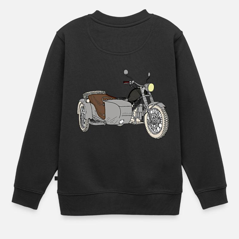Moto avec side-car - Sweat Premium enfant bio - noir