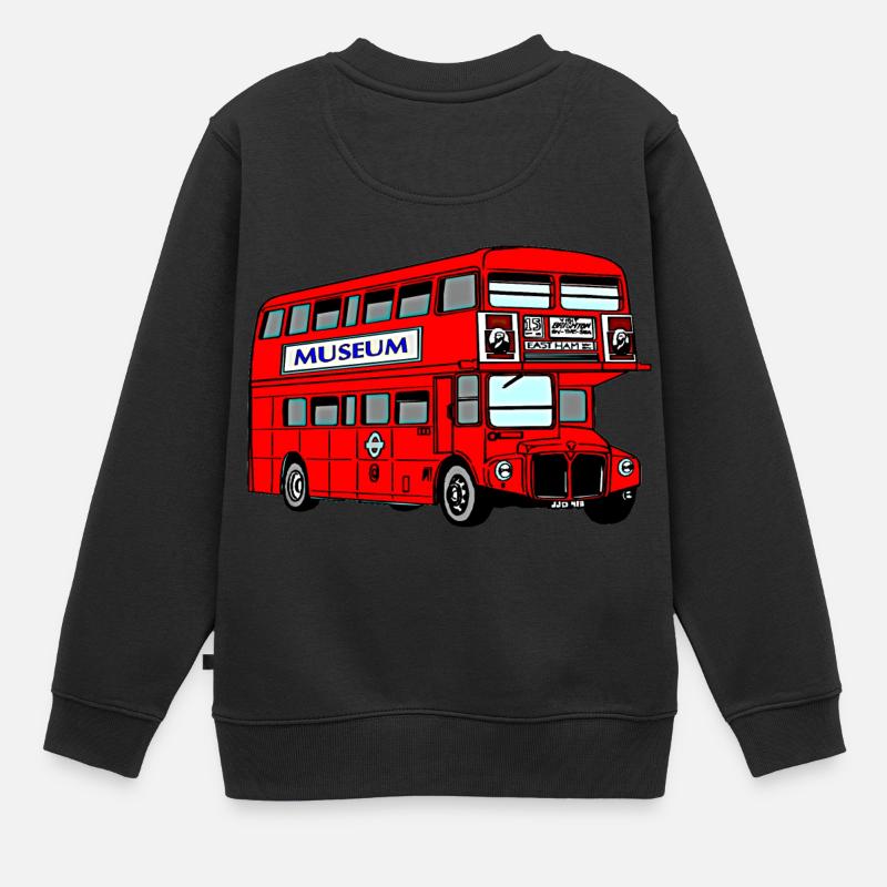 Bus Londres - Sweat Premium enfant bio - noir