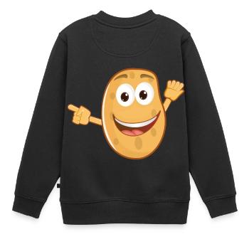 kartoffeln potato halloween gemuese vegetables3 - Kinder Premium Organic Sweatshirt - Schwarz - Hinten - AI Model Kid Female (0cm)