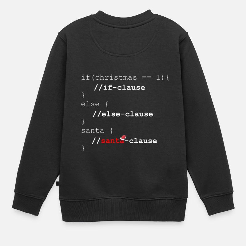 Santa-Clause – Weihnachten Programmierer Geschenk - Kinder Premium Organic Sweatshirt - Schwarz