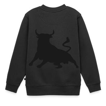 bull - Kids Premium Organic Sweatshirt - black - Back - AI Model Kid Female (0cm)