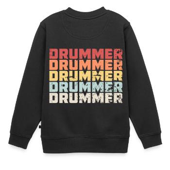 Gift drummer drummer drummer - Kids Premium Organic Sweatshirt - black - Back - AI Model Kid Female (0cm)
