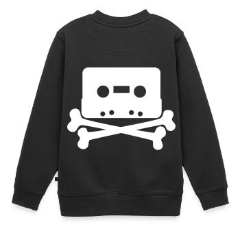 Cassette tête de mort - Sweat Premium enfant bio - noir - Dos - AI Model Kid Female (0cm)