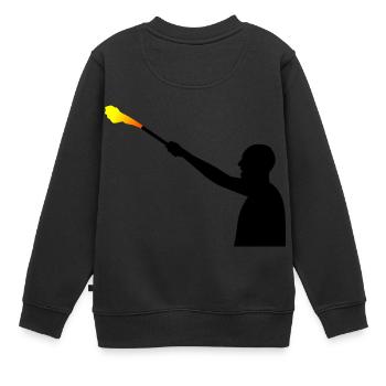 Fan Hooligan - Sweat Premium enfant bio - noir - Dos - AI Model Kid Female (0cm)