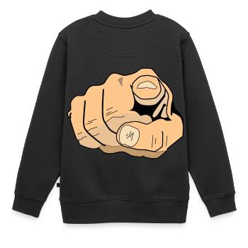 index - Sweat Premium enfant bio - noir - Dos - AI Model Kid Female (0cm)