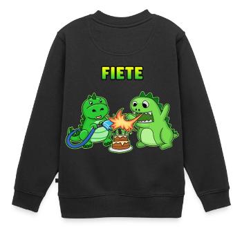 Cadeau d'anniversaire Fiete - Sweat Premium enfant bio - noir - Dos - AI Model Kid Female (0cm)