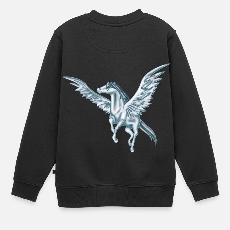 Pegasus volant - Sweat Premium enfant bio - noir