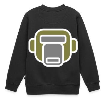 monkey - Kids Premium Organic Sweatshirt - black - Back - AI Model Kid Female (0cm)