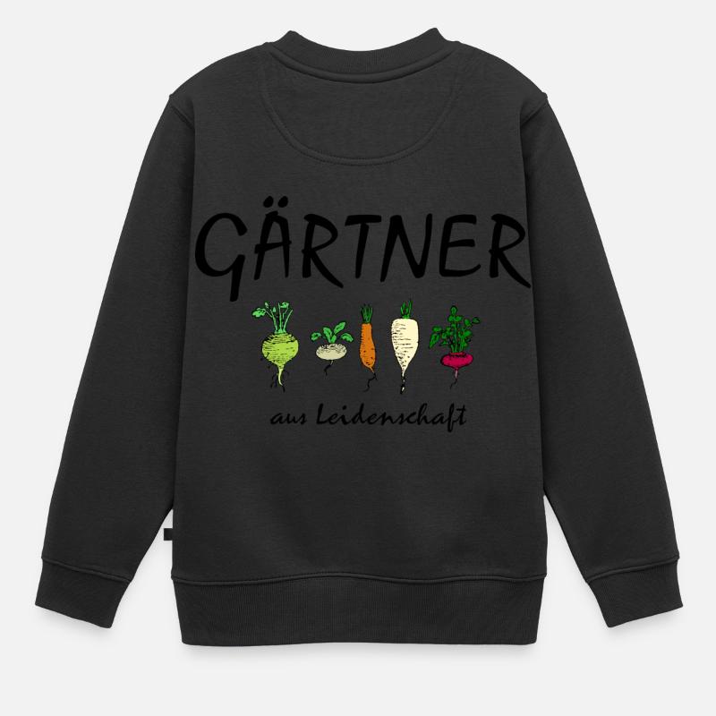 Gärtner aus Leidenschaft - Kinder Premium Organic Sweatshirt - Schwarz