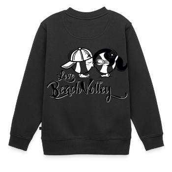 Beach Volley - Sweat Premium enfant bio - noir - Dos - AI Model Kid Female (0cm)