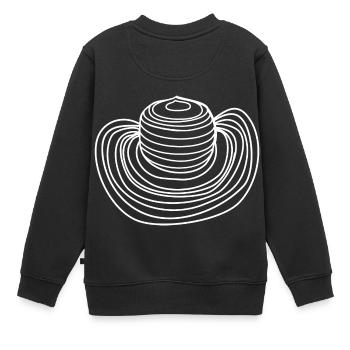 Sombrero Hut - Kinder Premium Organic Sweatshirt - Schwarz - Hinten - AI Model Kid Female (0cm)