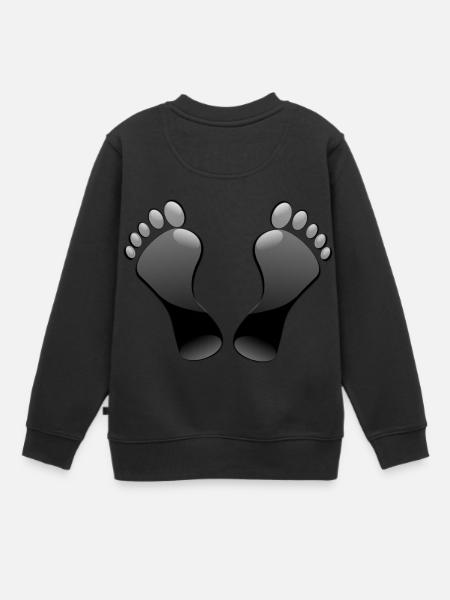 pieds - Sweat Premium enfant bio - noir